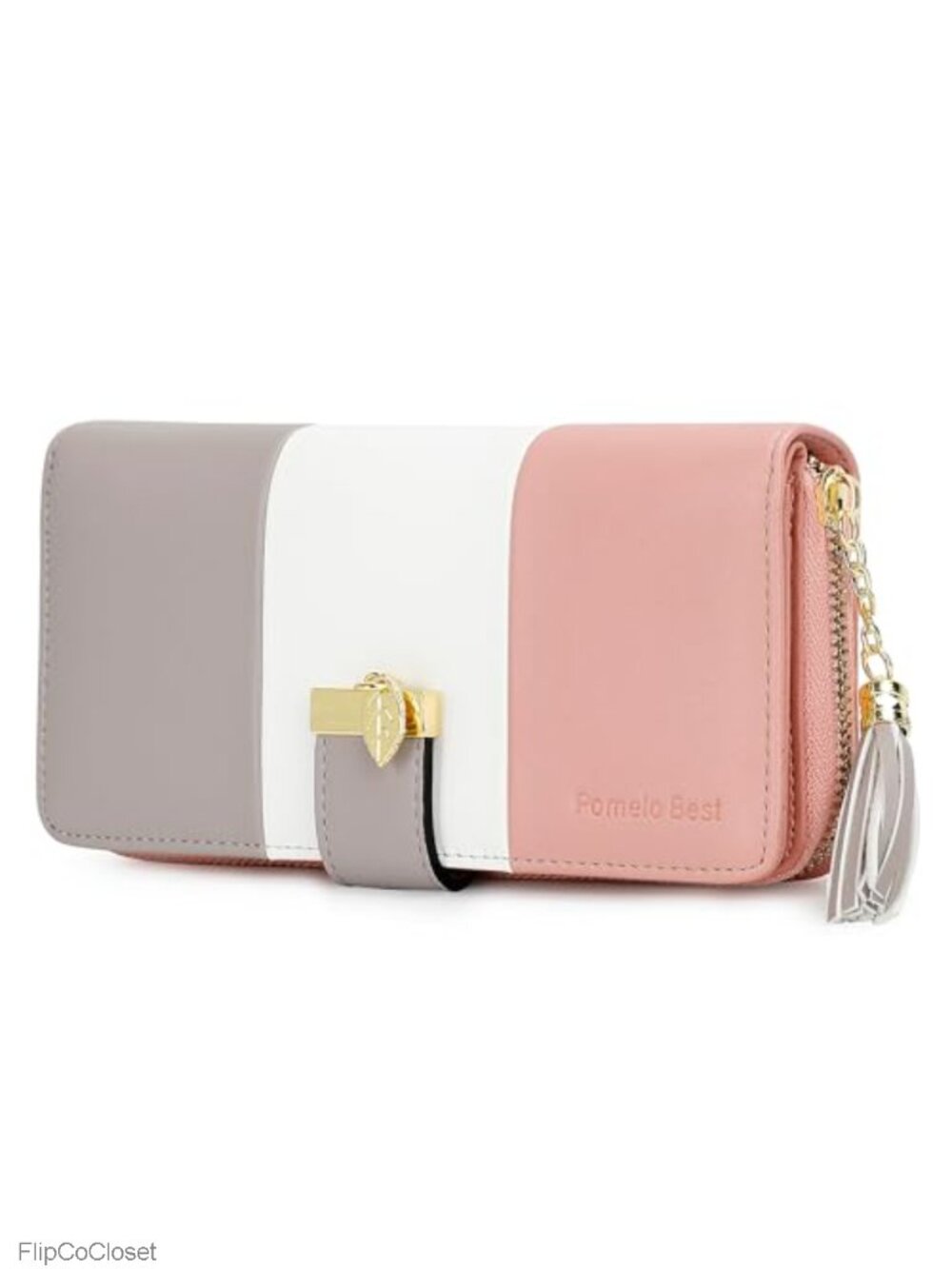 Faux Leather RFID Blocking Bifold Wallet Multi Card Holder Tassel Clutch